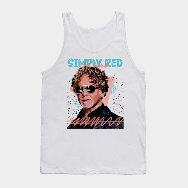 Retro Simply Red Fan Art Design Tank Top by Nandin Putri